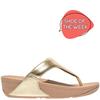 FIT FLOP WOMENS WEDGE TOE POST SANDAL - PLATINO